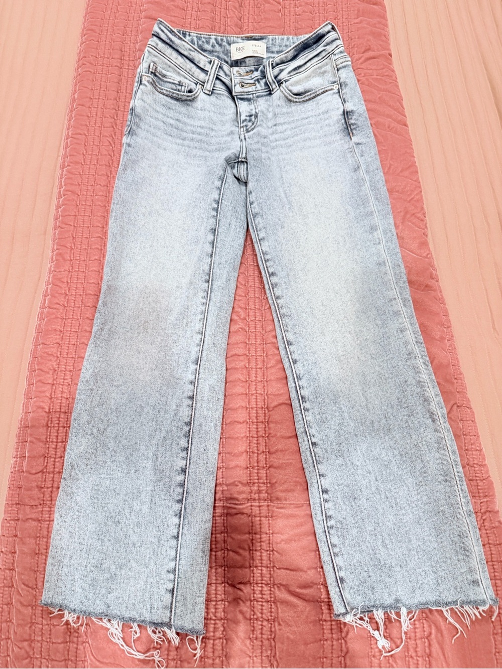 BKE Stella High-Rise Acid Wash Light Blue Jeans 24x28